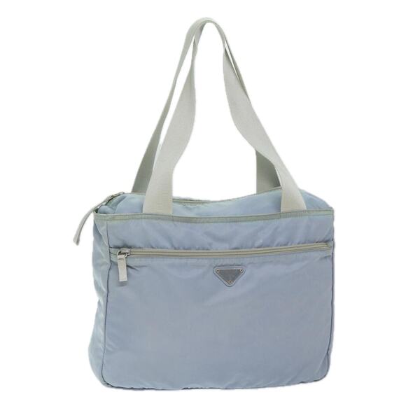 PRADA Tote Bag Nylon Light Blue - Picture 1 of 13